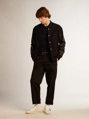 Golden Goose Men's black cotton chinos