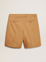 Golden Goose Men's Bermuda shorts in beige cotton