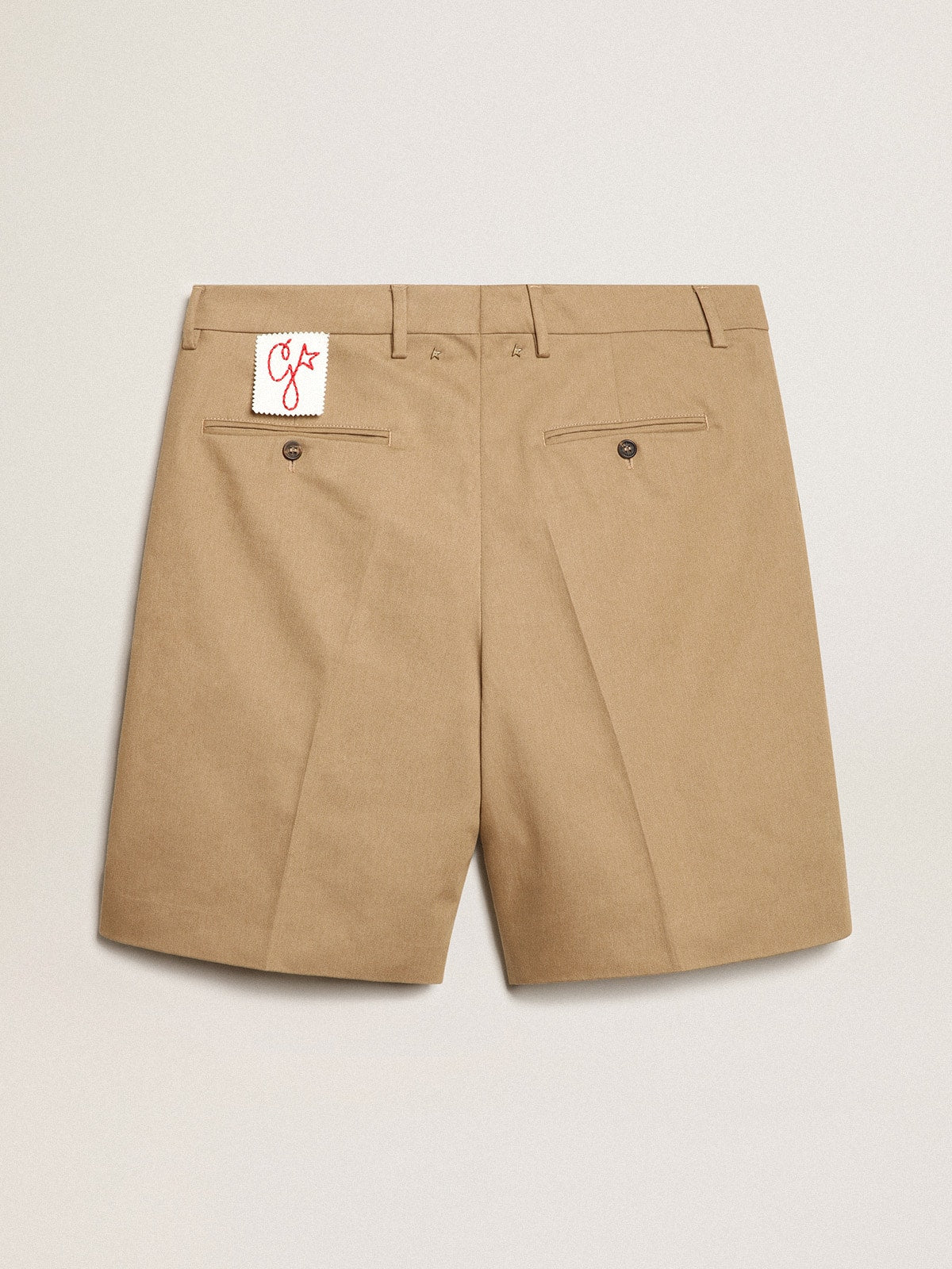 Golden Goose Men's Bermuda shorts in beige cotton