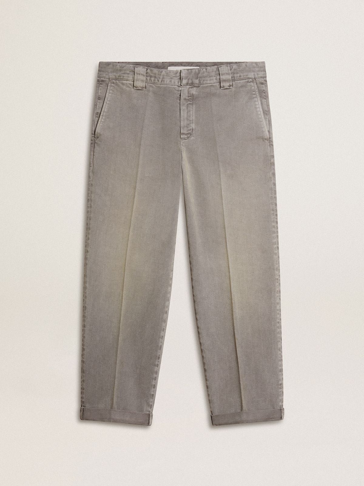 Golden Goose Gray-colored cotton chino pants
