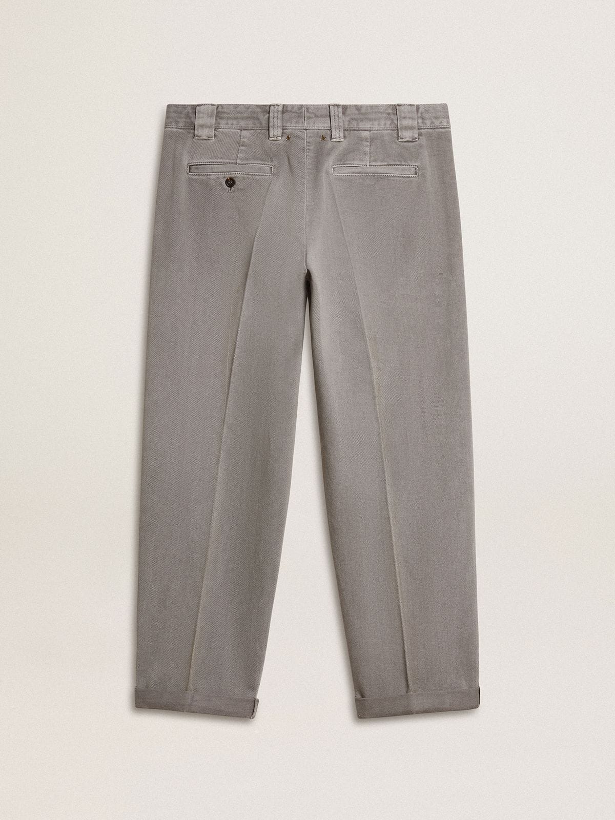 Golden Goose Gray-colored cotton chino pants