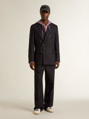 Golden Goose Men's wool joggers with vertical thin stripes