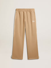 Golden Goose Men’s light beige joggers with white logo