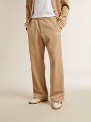 Golden Goose Men’s light beige joggers with white logo