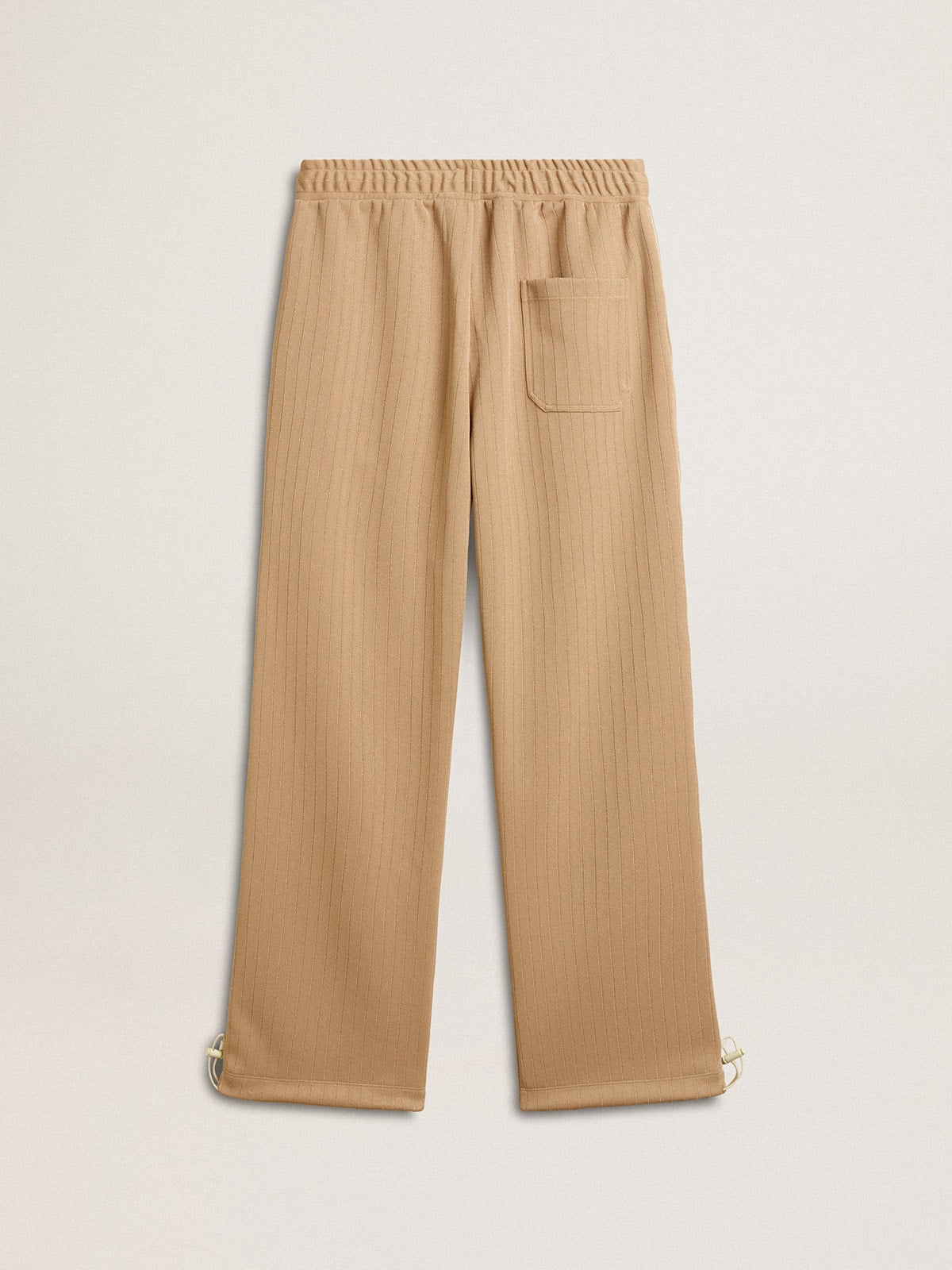 Golden Goose Men’s light beige joggers with white logo