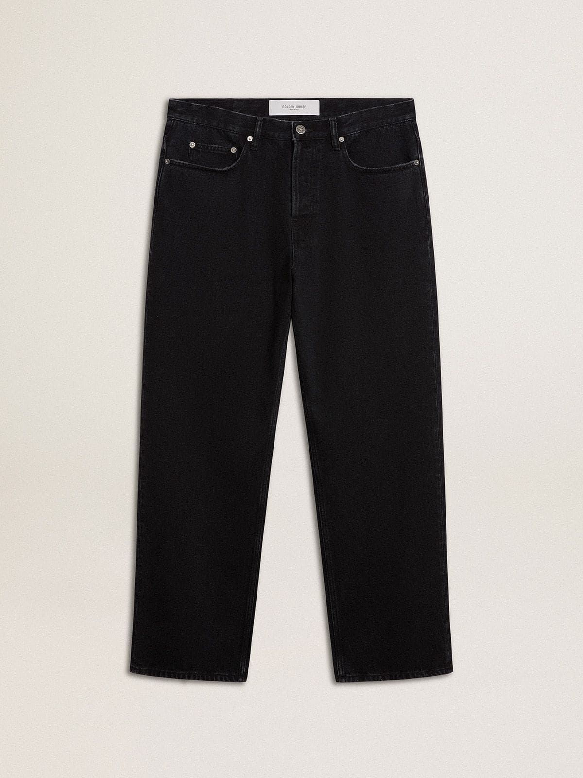 Golden Goose Men's black one-wash jeans