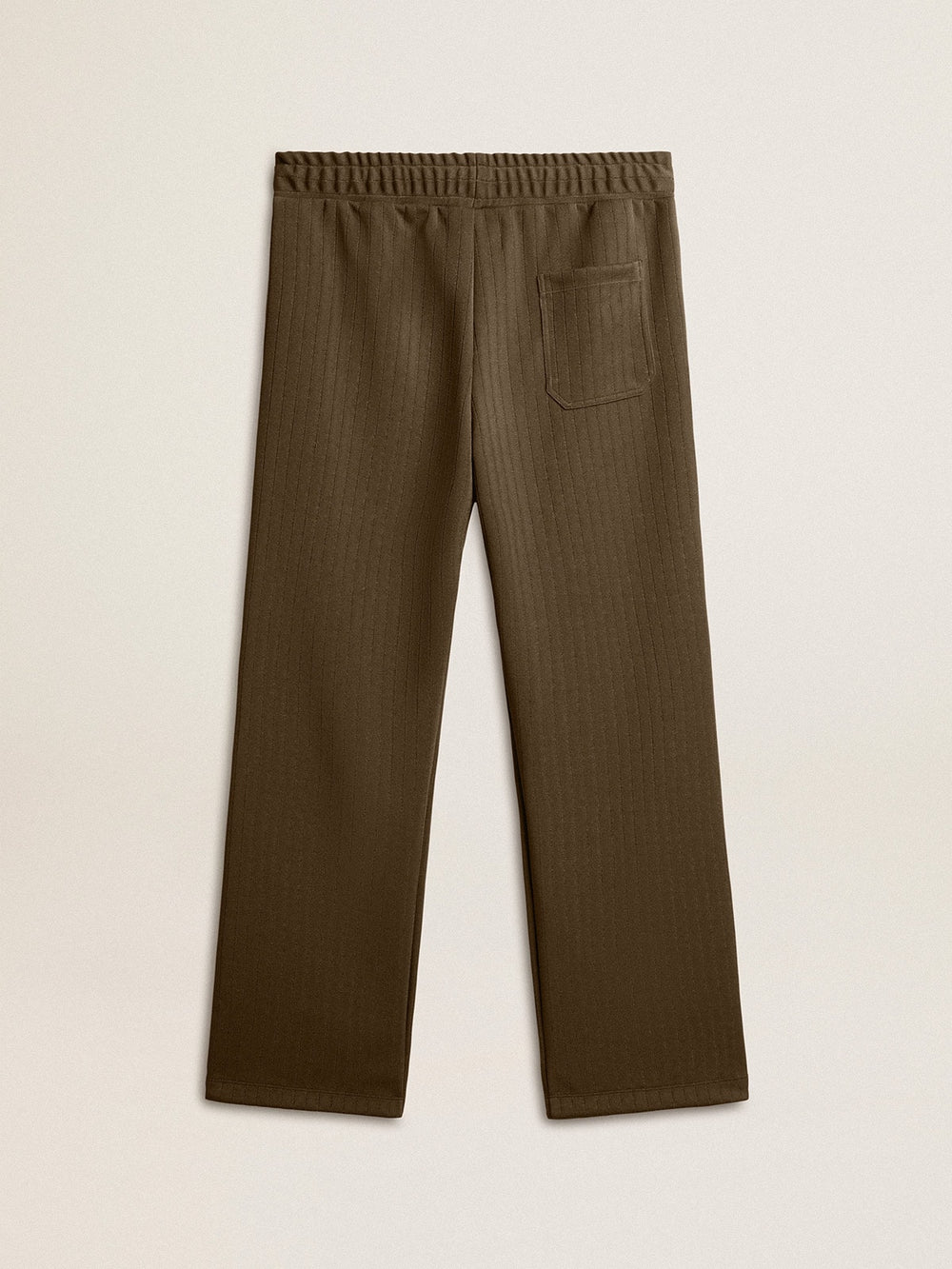 Golden Goose Men’s military green joggers with white logo