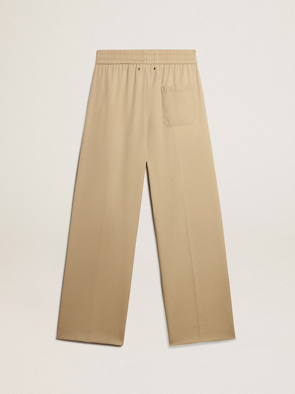 Golden Goose Men’s sand-colored joggers with pocket on the back