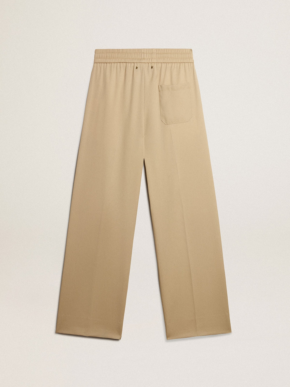 Golden Goose Men’s sand-colored joggers with pocket on the back