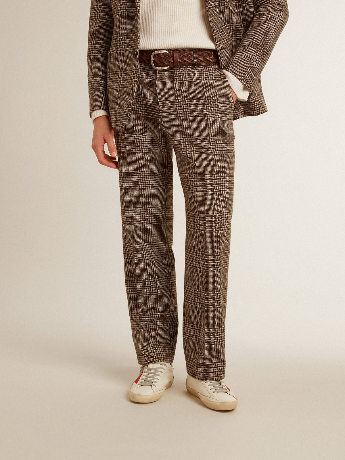 Golden Goose Men's soft houndstooth pants