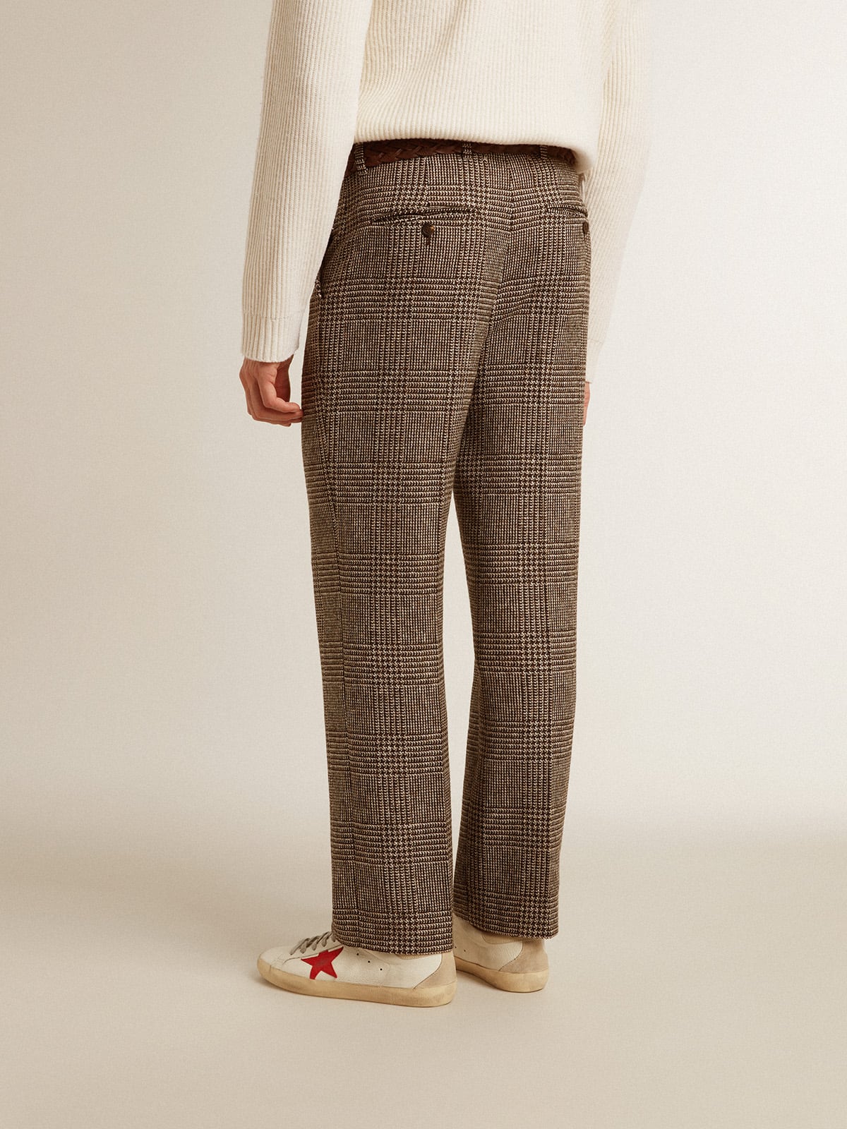 Golden Goose Men's soft houndstooth pants