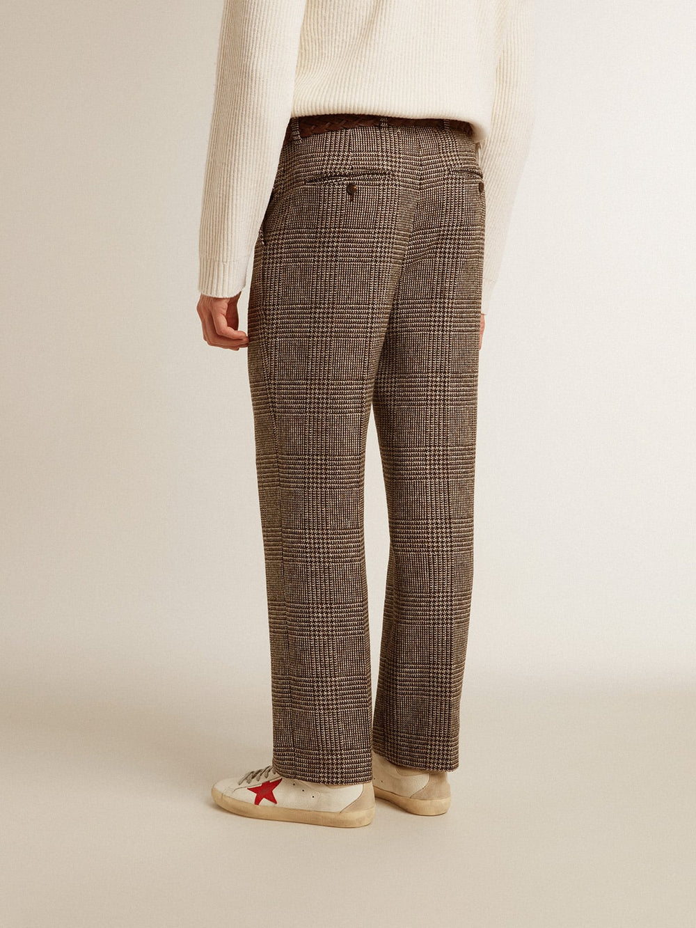 Golden Goose Men's soft houndstooth pants