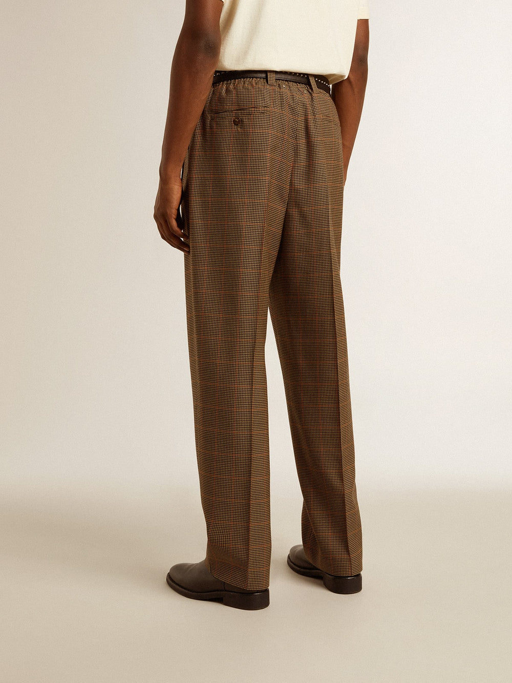 Golden Goose Men's pants in three-colored houndstooth