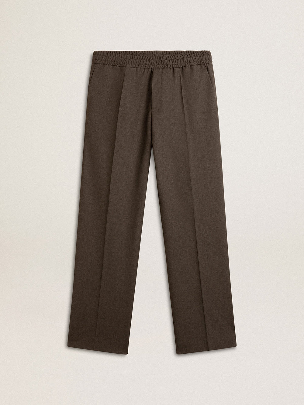 Golden Goose Men's soft pants in anthracite gray wool