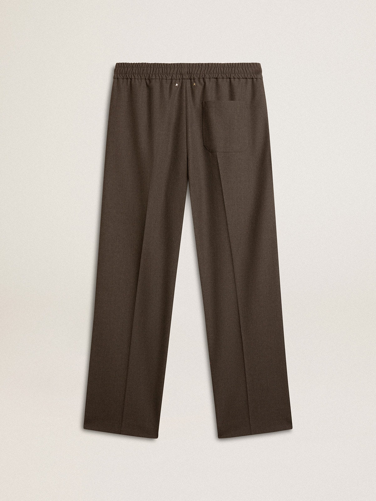 Golden Goose Men's soft pants in anthracite gray wool