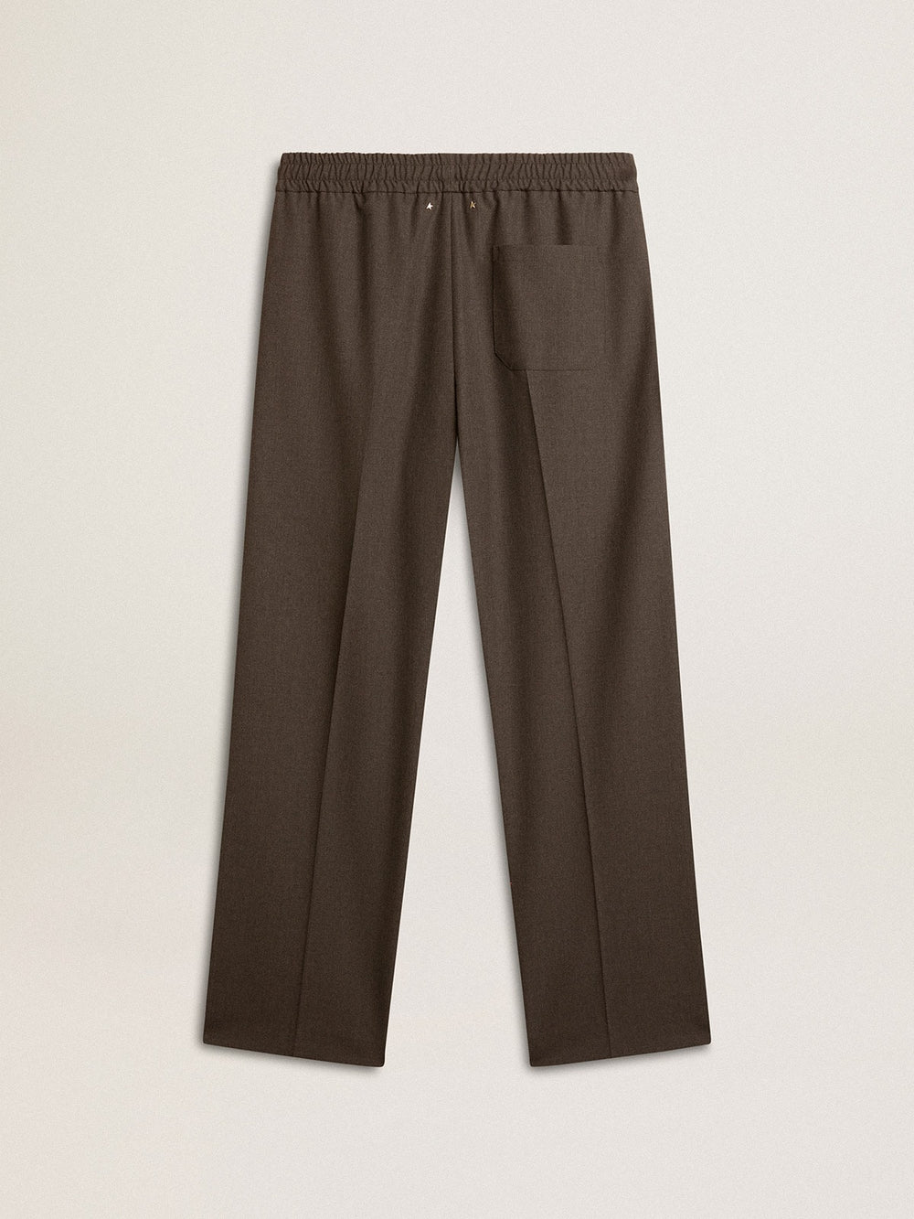 Golden Goose Men's soft pants in anthracite gray wool