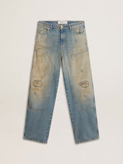 Golden Goose Men's distressed sand-washed jeans