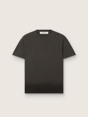 Golden Goose Men’s T-shirt in anthracite cotton jersey with perforated heart