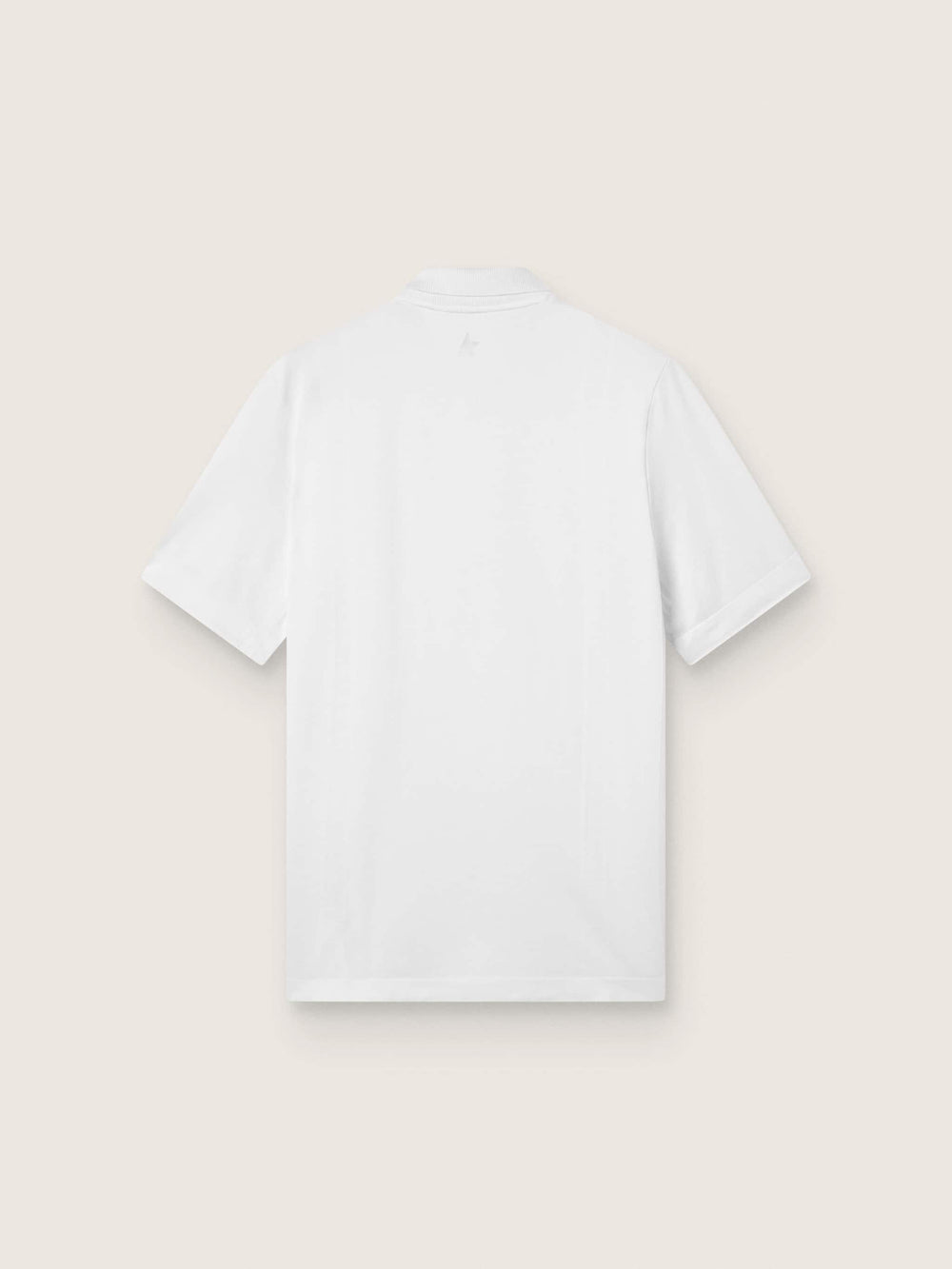Golden Goose Men's white sports zipped polo shirt