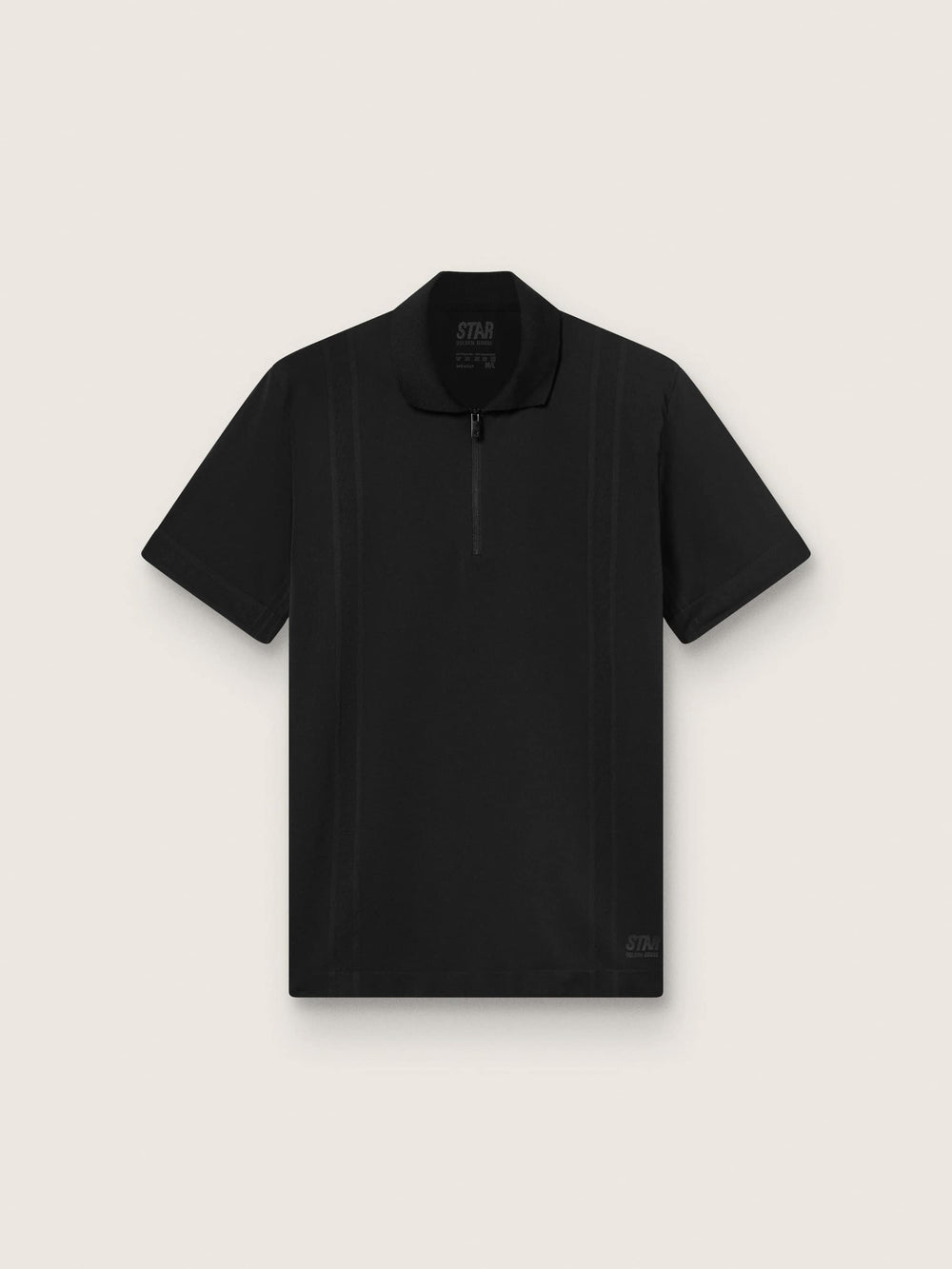 Golden Goose Men's black sports zipped polo shirt