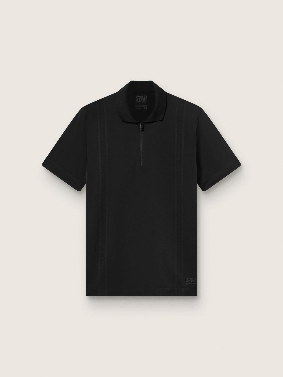 Golden Goose Men's black sports zipped polo shirt
