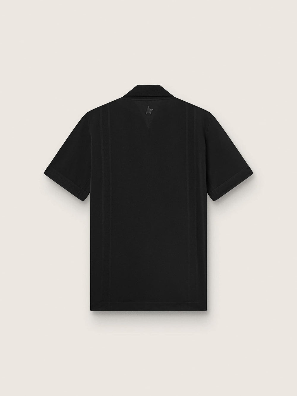 Golden Goose Men's black sports zipped polo shirt