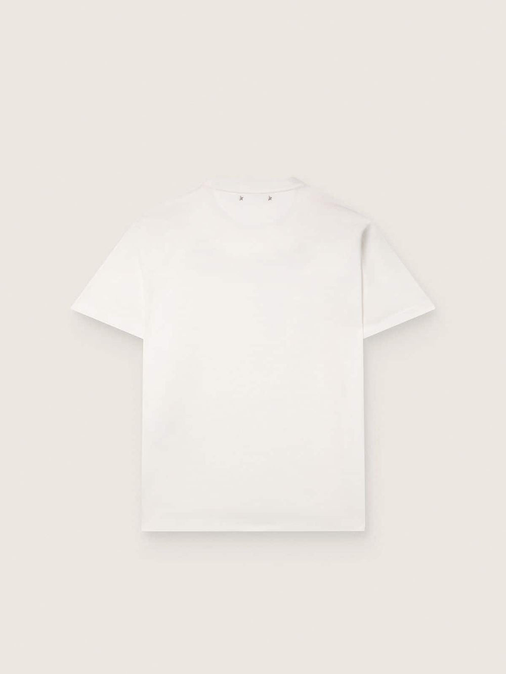 Golden Goose Men's T-shirt in vintage white cotton jersey