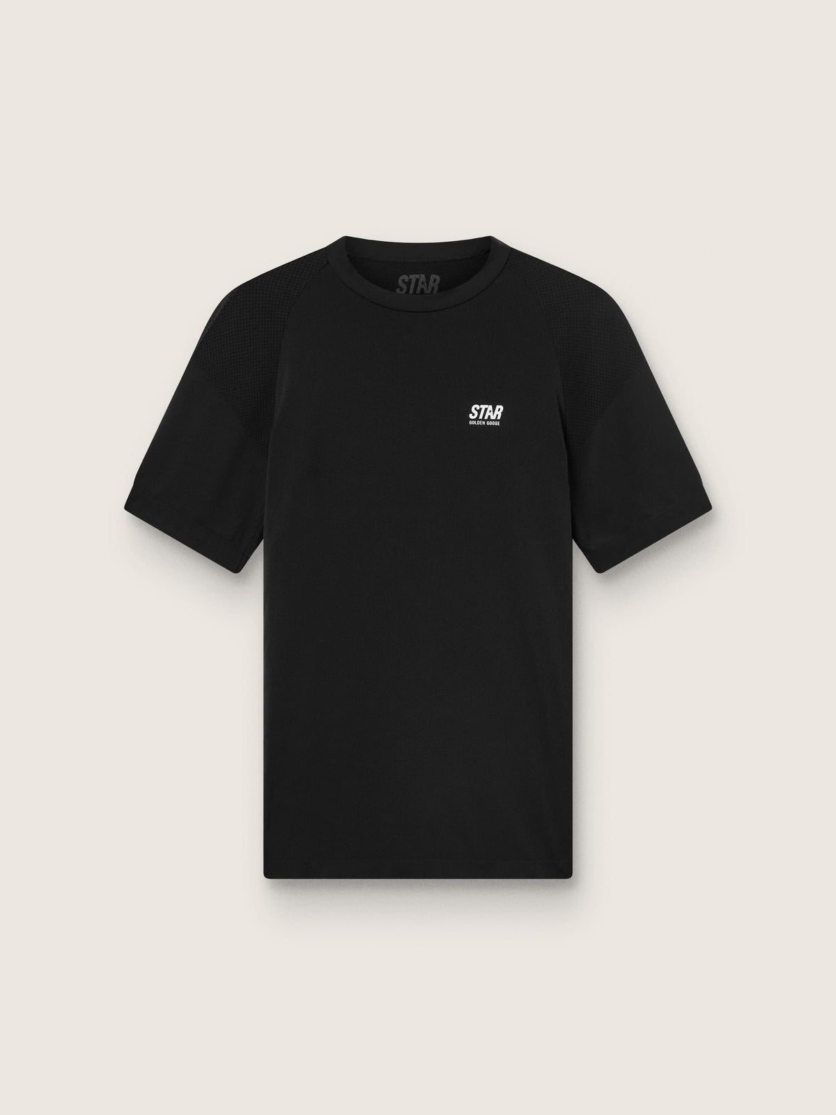 Golden Goose Men's black sports T-shirt with print on the back