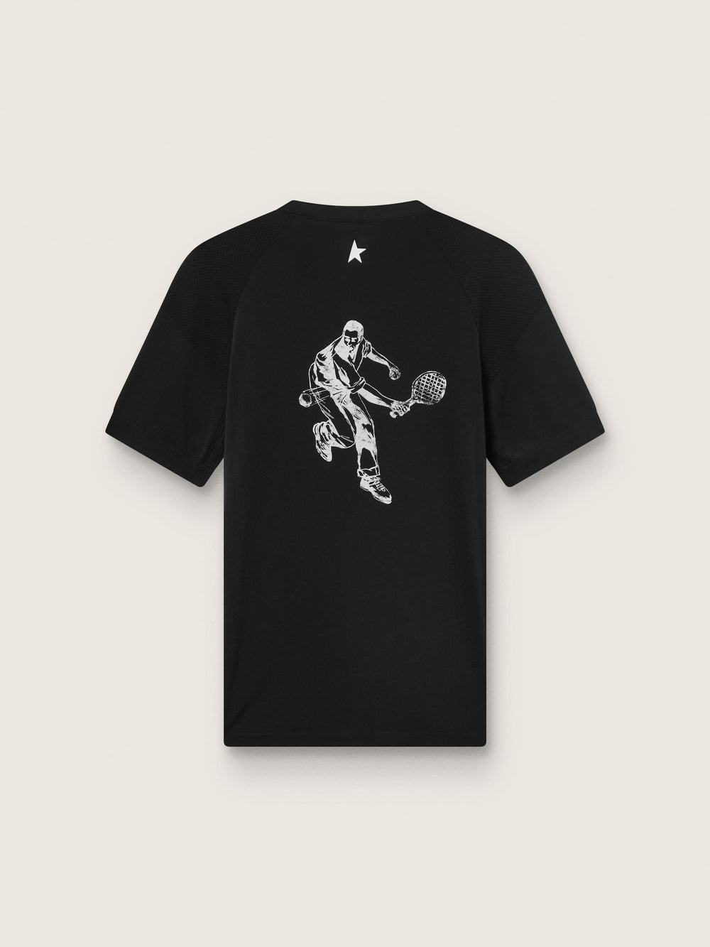 Golden Goose Men's black sports T-shirt with print on the back