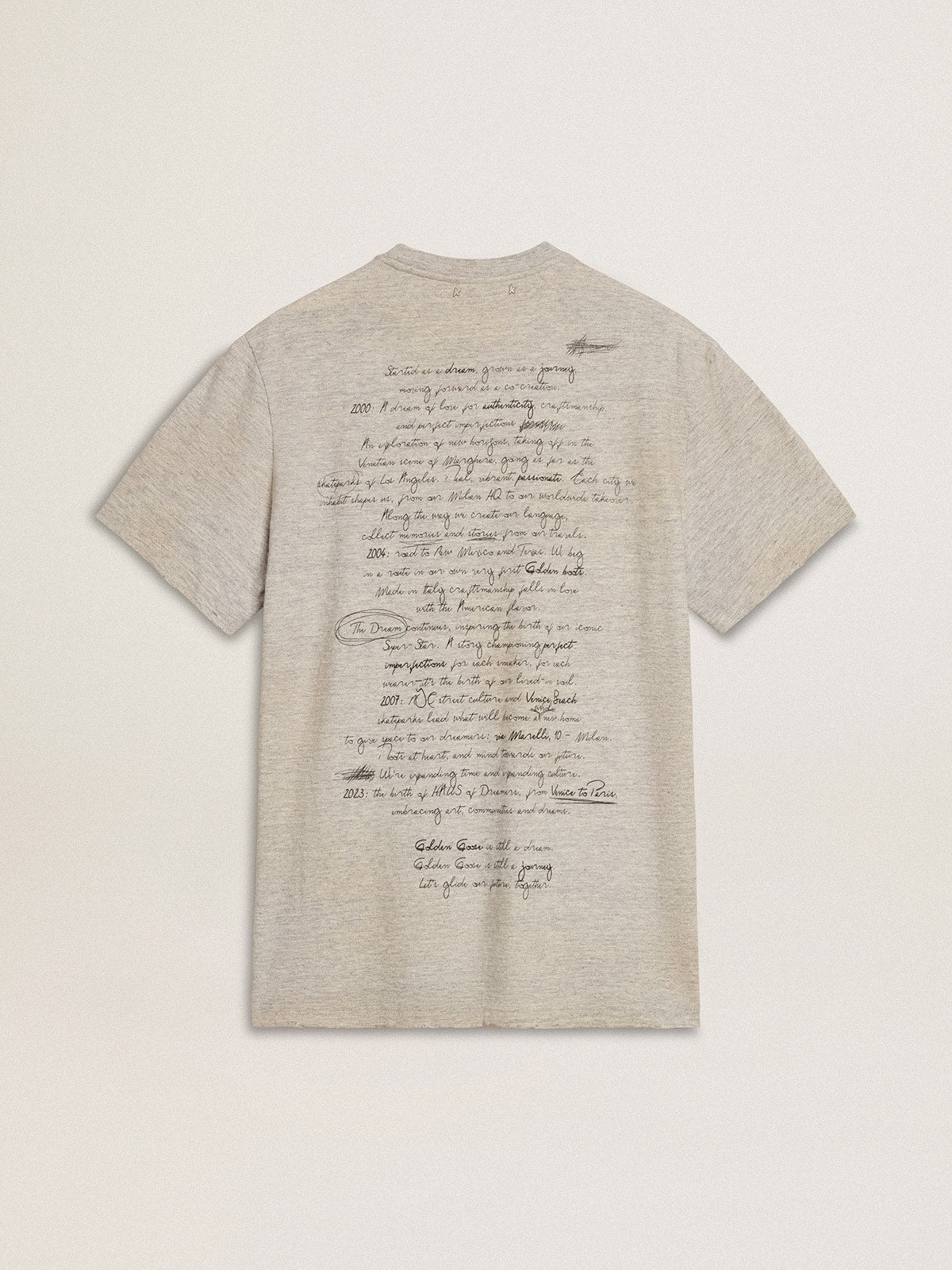Golden Goose Men's gray T-shirt with black lettering