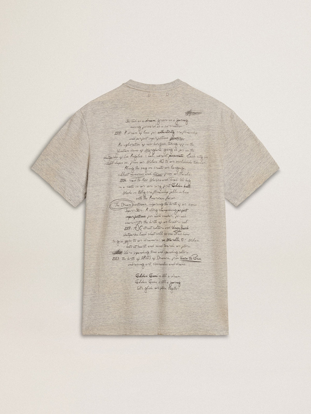 Golden Goose Men's gray T-shirt with black lettering