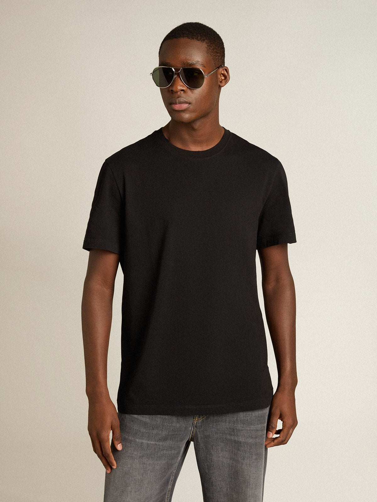 Golden Goose Golden Collection distressed T-shirt in vintage black
