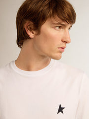 Golden Goose White Star Collection T-shirt with black star on the front