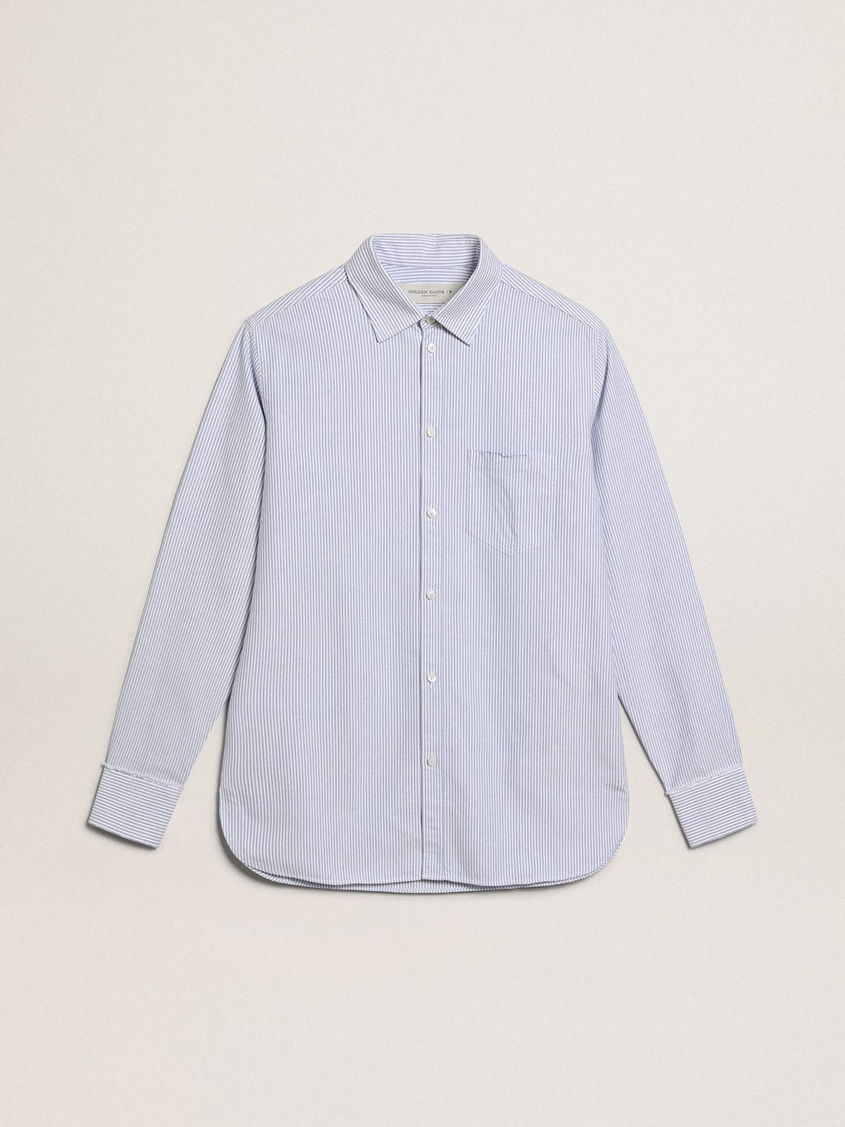 Golden Goose Men's shirt with narrow stripes