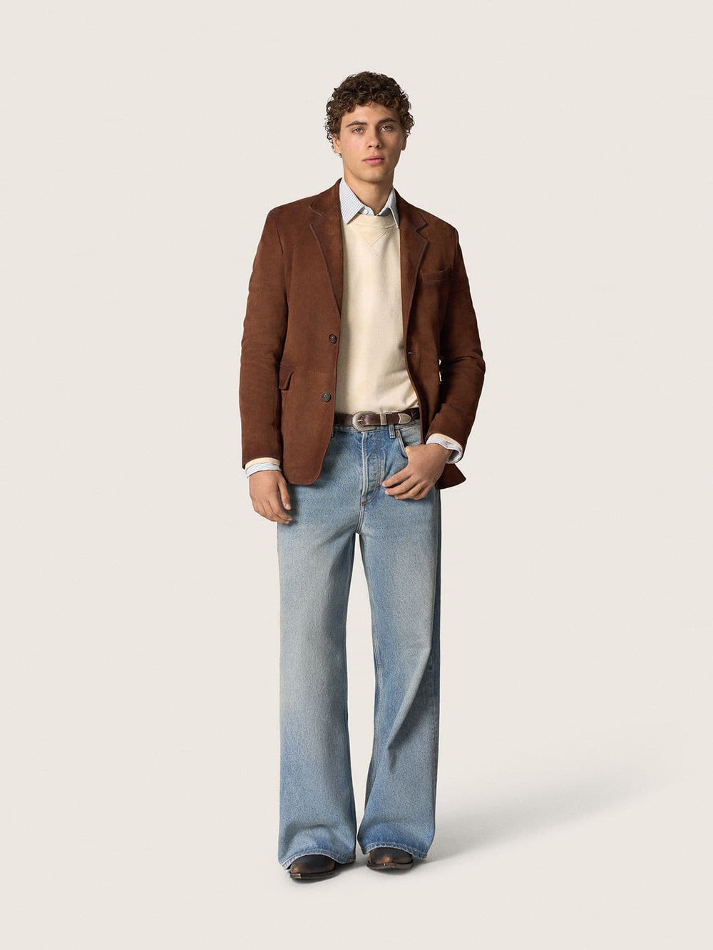 Golden Goose Men's shirt with narrow stripes