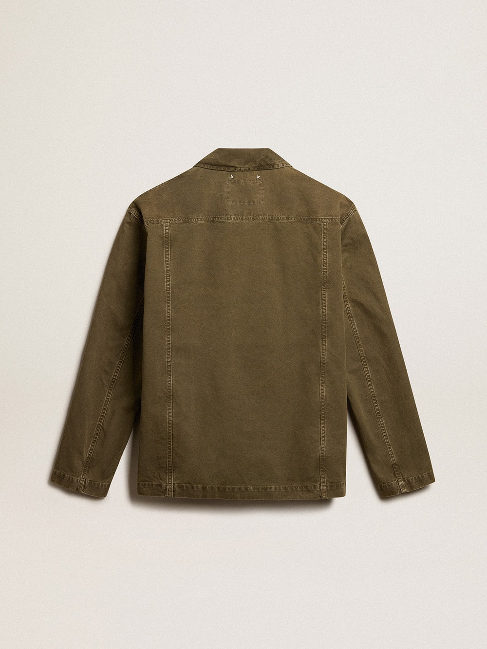 Golden Goose Men's olive-colored cotton shirt