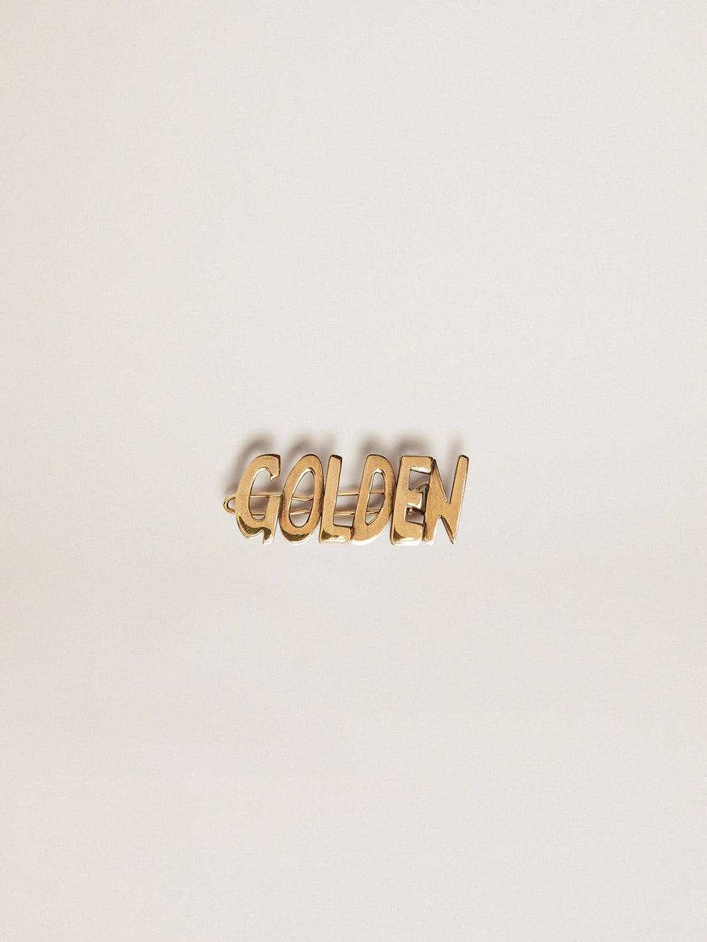 Golden Goose Men's lace lock with clip in old gold color with Golden lettering