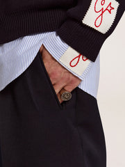 Golden Goose Men's signet ring in antique silver color