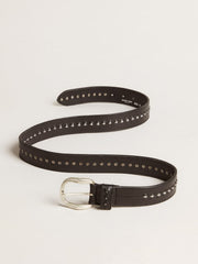 Golden Goose Black leather belt with studs