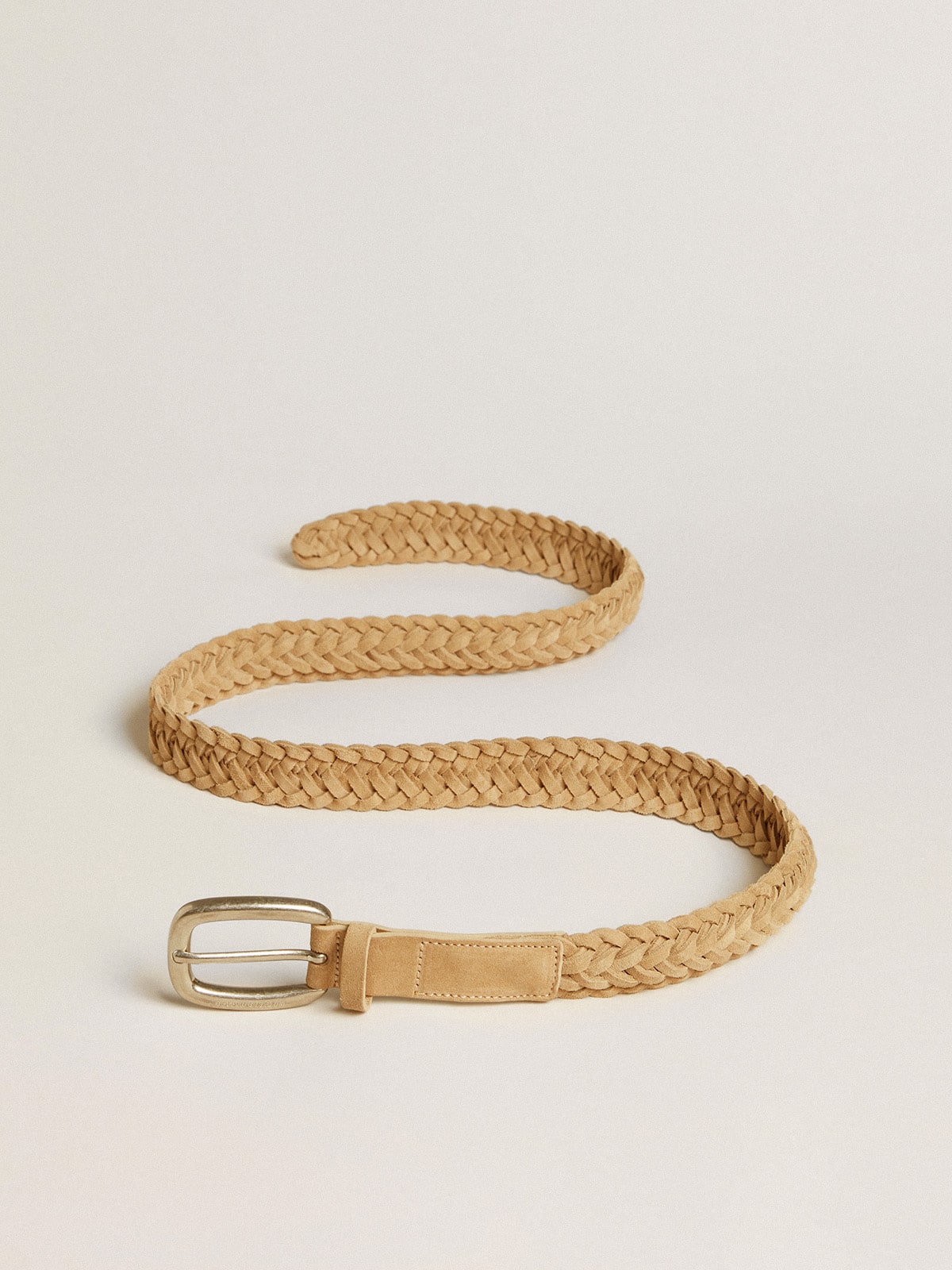 Golden Goose Sand-colored woven leather belt