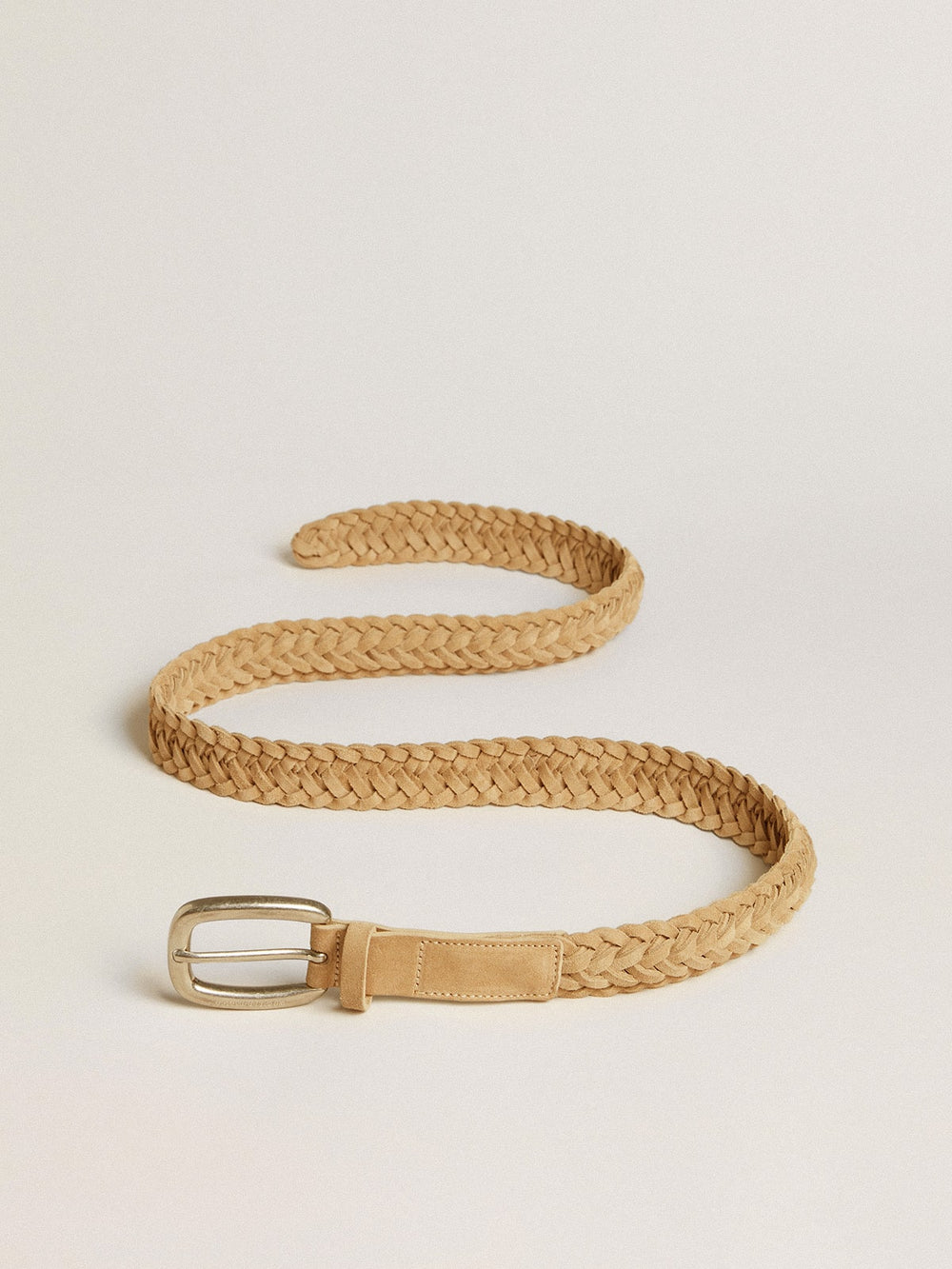 Golden Goose Sand-colored woven leather belt