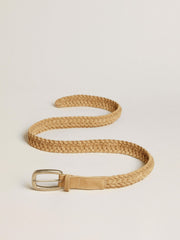 Golden Goose Sand-colored woven leather belt