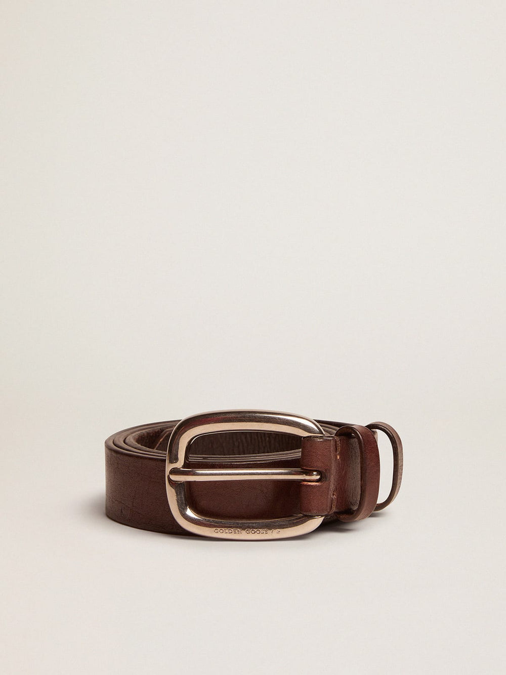 Golden Goose Brown Houston belt in washed leather