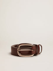 Golden Goose Brown Houston belt in washed leather