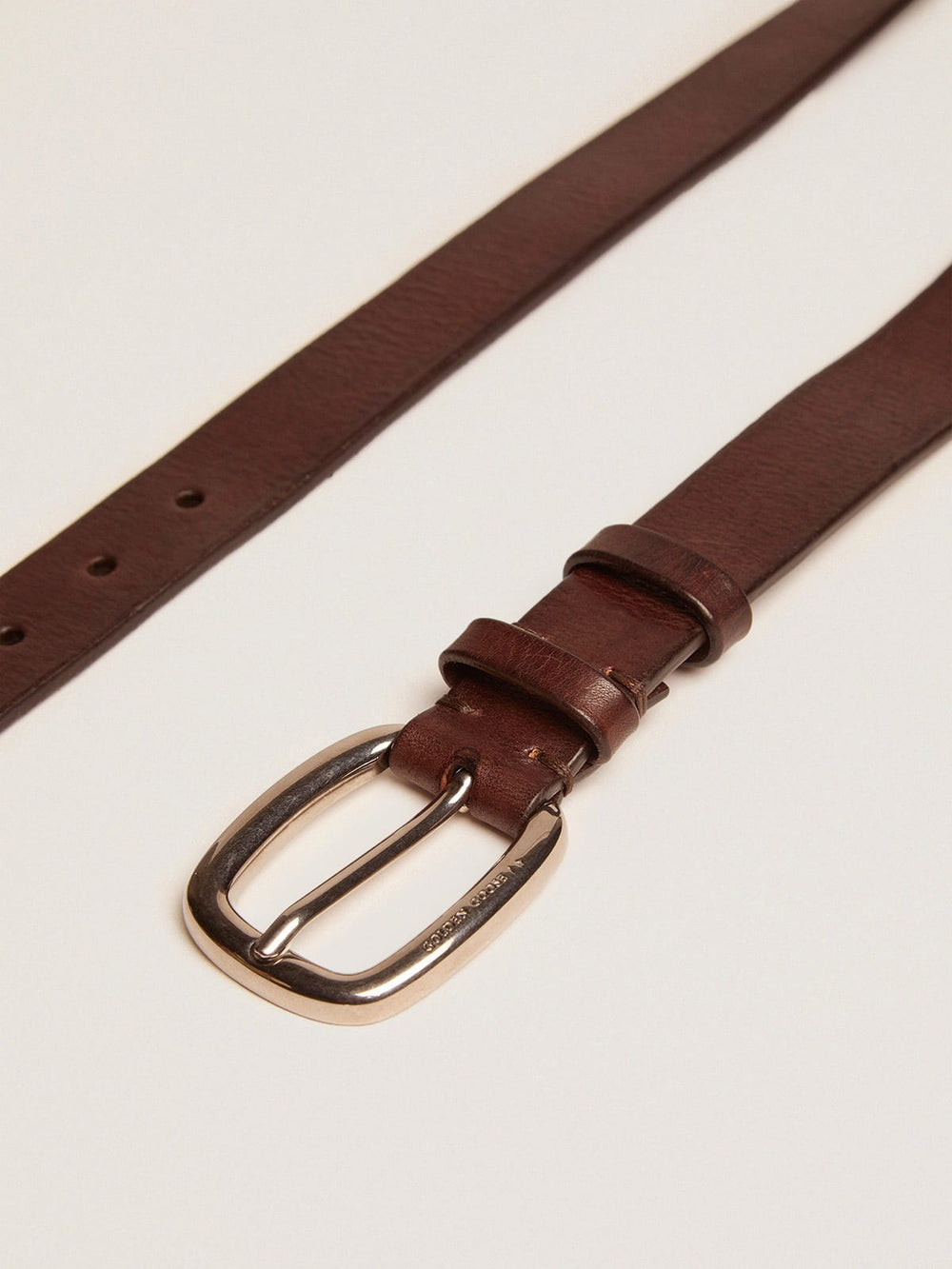 Golden Goose Brown Houston belt in washed leather