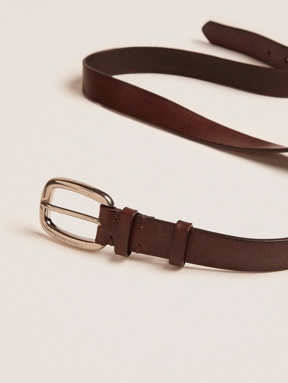 Golden Goose Brown Houston belt in washed leather