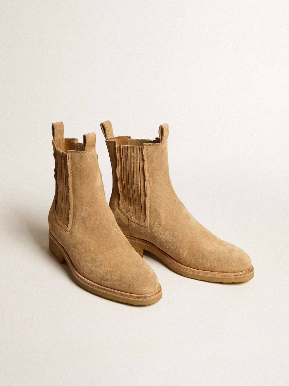 Golden Goose Chelsea boots in suede tobacco