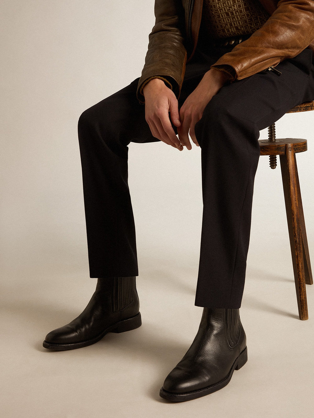 Golden Goose Men’s Chelsea boots in black leather