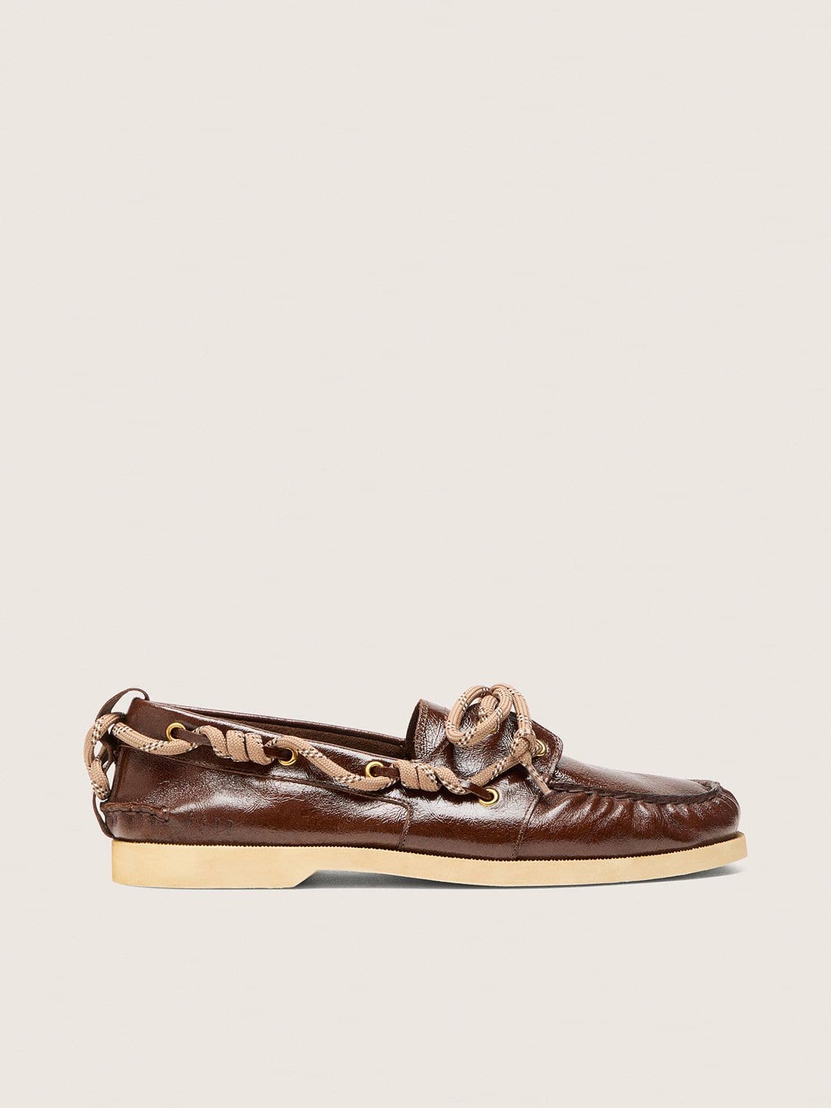 Golden Goose Men's Cruise loafer in glossy dark brown leather
