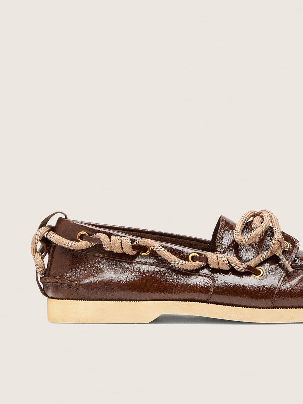 Golden Goose Men's Cruise loafer in glossy dark brown leather